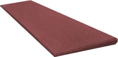 Produktbild von Bordsteinrampe Pro 25 mm, Rampe hoch aus Gummigranulat, hochverdichtet Auffahrrampe Türschwellenrampe LxBxH 1000x250x25mm rot