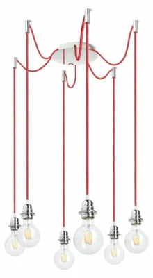 Produktbild von RED - DESIGN RENDL RENDL KOMBIX 6 Pendelset CHZ+?EK+CHO 230V E27 6x28W R11786