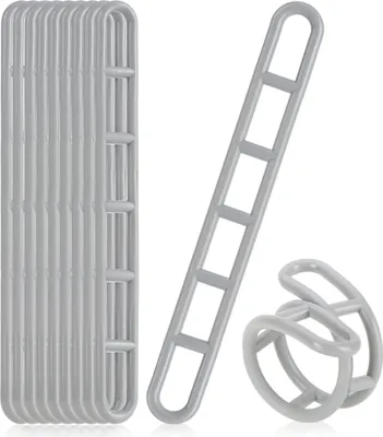 Produktbild von com-four® 10x Abspannelement aus Kunststoff - Vorzeltleiter zum Abspannen von Vorzelten, Vordächern, Markisen, Planen - Abspannleiter für Steilwand-Vorzelte - 6-Loch-Zeltspanner