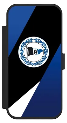 Produktbild von NIVOCASE Klapphülle für Apple iPhone Air  Handyhülle aus Kunst Leder NIVOflip schwarz Arminia Bielefeld DSC Offizielles Lizenzprodukt