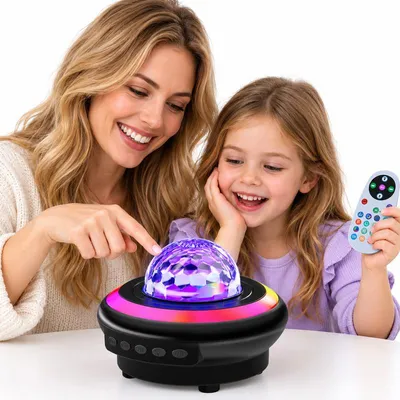 Produktbild von Sternenhimmel Projektor mit Bluetooth-Lautsprecher, Aurora & Mondprojektion, 8 Modi, 7 Farben, USB-C, Galaxy Nachtlicht für Schlafzimmer & Gaming-Zimmer