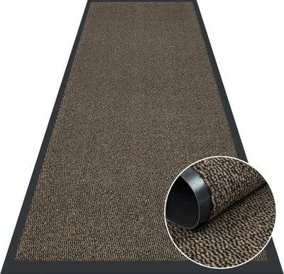 Produktbild von Fußmatte - Für Innen und Außen - 80x200 cm - Braun - Rutschfest - Für Zuhause, Büro, Laden, Hotel - Einfach zu Reinigen - BRUNO