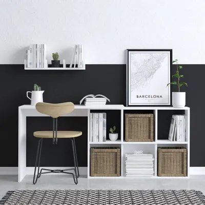 Produktbild von Skye Decor, Jack, Schreibtisch, 100 % MELAMINBESCHICHTETE SPANPLATTEN, Weiß, 74 x 45 x 145 cm