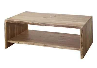 Image de MASSIVMOEBEL24 | Table basse 120x70 Acacia laqué Bois naturel PURE ACACIA #308