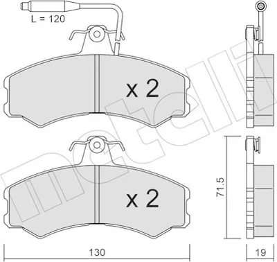 Produktbild von METELLI Bremsbeläge Satz Vorne Bremsklötze für FIAT DUCATO Kasten (290) 22-0031-0