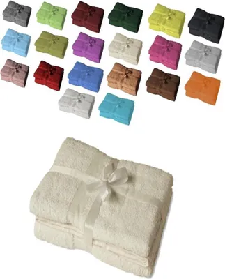 Produktbild von 4 x Saunatuch 500 g/m² 80 x 200 cm Naturweiß