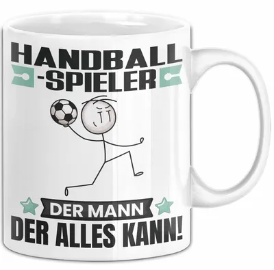 Produktbild von Handballspieler Tasse Geschenk für Handballspieler Der Mann Der Alles Kann Geschenkidee zum Geburtstag (Weiß)