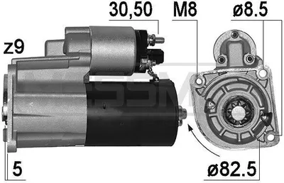 Produktbild von ERA 221009A - OE 1 911 023 Anlasser, Starter für Arosa (6H), Cordoba (6L), Ibiza (6L), Fabia I (6Y), Lupo (6E1, 6X1), Polo (6N), Polo (9N), Polo (6V)