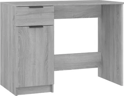 Image de vidaXL Bureau Gris Sonoma 100x50x75 cm Bois composite