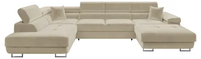Produktbild von MIRJAN24 Wohnlandschaft Torezio Bis, Stilvoll Eckcouch mit Bettkasten und Schlaffunktion, Einstellbare Kopfstützen, 346x203x70-90 cm (Farbe: Polo 872, Seite: Links)