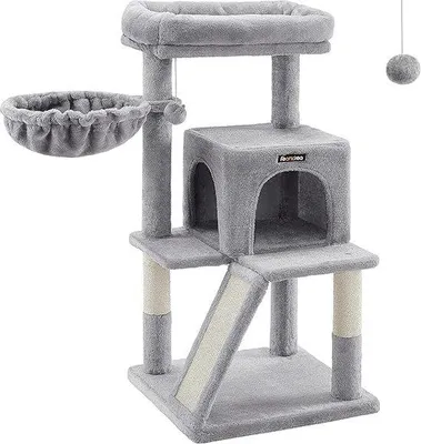 Produktbild von Famanu Katzenbaum Kratzbaum - Katzenmöbel mit Hängematte und Katzenhaus