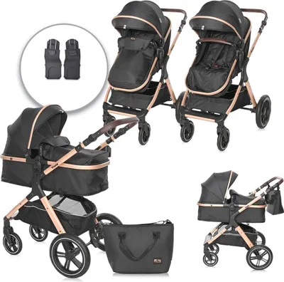 Obrázok produktu pre Kočík Lorelli 2 v 1 Viola s adaptérmi, športová sedačka, do 22 kg, čierny