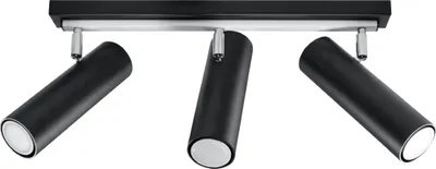 Produktbild von Deckenleuchte DIREZIONE 3 schwarz 3xGU10 10W Stahl 20x6x45cm Sollux Lighting