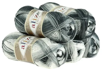 5 x 100g Strickgarn ALIZE DIVA BATIK Farbverlauf Häkelgarn Wolle Stricken Häkeln