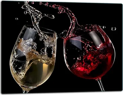 Produktbild von Glasschneidebrett Herdabdeckplatte Glaskeramikkochfeld Universal 52x40 cm Wein Schwarz