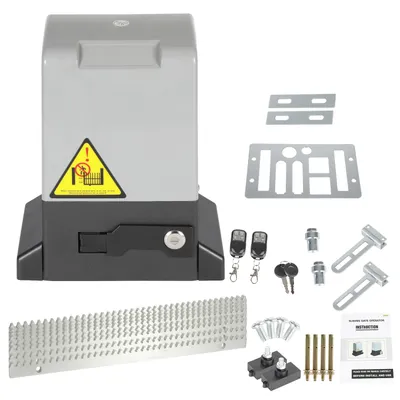 Obrázek produktu pro TolleTour otvírač posuvné brány 370W motor set automatický otvírač brány elektrický otvírač garážových vrat do 800 kg s dálkovým ovládáním + klíčem