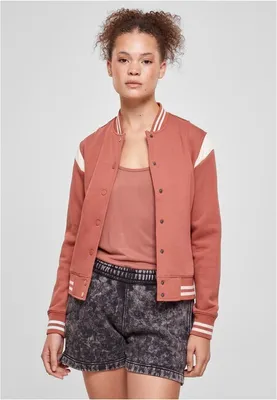 Produktbild von Urban Classics Ladies - INSET College Sweat Jacke terra - XX