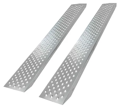 Produktbild von TRUTZHOLM 2x Auffahrrampe 180 cm Tragkraft 400 kg Stahl profiliert Verladerampe Rampe grau