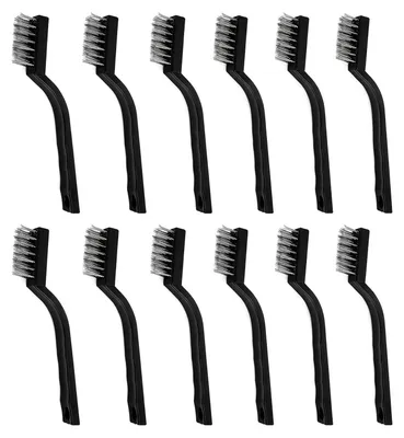 Produktbild von Drahtbürste Stahlbürste Bürstenset - 12-teilig - Kunststoffgriff - 170 mm
