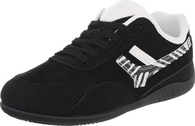 Produktbild von Ital-Design Damen Freizeitschuhe  Wildlederoptik Sneakers Low 90033131 Schwarz Gr.  40