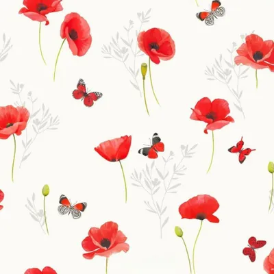 Image de Sous-nappes Bulgommes - PROMO LINGE - Coquelicot - 220 x 140 cm - Blanc et Rouge