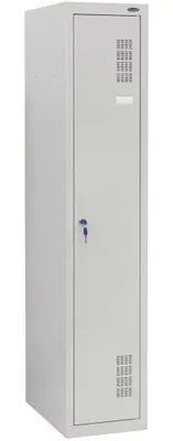 Zdjęcie produktu dla UHL-MASH Szafa Metalowa Ubraniowa SOM-300/1 Jednodrzwiowa 180x30x50cm Półki: góra BHP Pracownicza Do szatni Klucz Wentylacja Szara