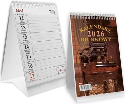 Obrázok produktu pre 2026 Stolový kalendár vertikálny špirálový Sb3