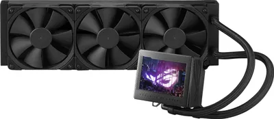 Produktbild von ASUS ROG RYUJIN III 360, All-in-One-Flüssigkeitskühler, 12 cm, 121,8 m³/h, Schwarz