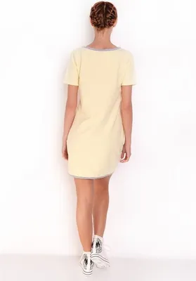 Produktbild von Damen Minikleid Sommer Farben; Pastellgelb