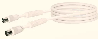 Produktbild von Antennen Anschlusskabel 90 dB IEC-Stecker/IEC-Buchse 1 m weiß Schwaiger KVKF10532