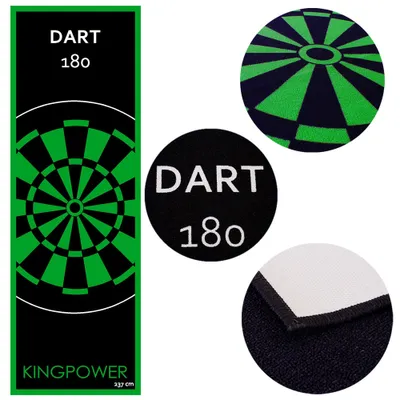 Produktbild von Dart Darts Teppich Dartteppich Dartmatte 237x80 cm Steeldart Dartpfeile Dartboard Zubehör Abwurflinie Schutz Gummi Dartscheibe verschiedene Designs Kingpower, Design:Design 11