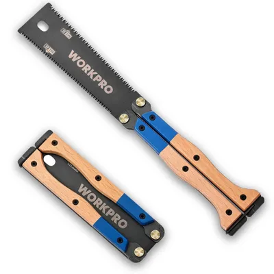 Produktbild von Japanische Handsäge Klappsäge Faltsäge - Doppelverzahnung 11 und 17 TPI - SK5-Sägeblatt - 165 x 48 mm