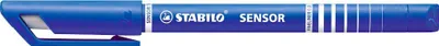 Image de Feutres fins à pointe feutre - STABILO SENSOR F - fin - pack de 10 - bleu