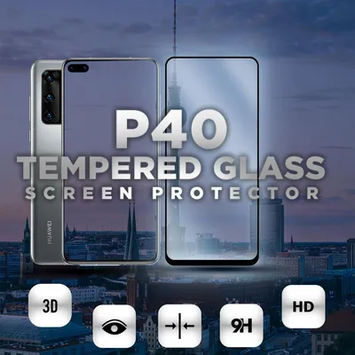Obrázok produktu pre 1-balenie Huawei P40 Ochranné sklo na displej - Tvrdené sklo 9H - Super kvalita 3D