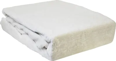 Produktbild von Teddy Flausch Winter Spannbettlaken Spannbetttuch 100x200cm Cashmere Touch Nicky Plüsch Chinchilla Offwhite Grau Anthrazit, Farbe:Weiß