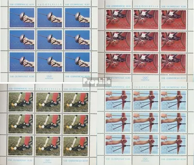 Produktbild von Briefmarken Jugoslawien 1980 Mi 1824Klb-1827Klb Kleinbogen (kompl.Ausg.) postfrisch Olympische Sommerspiele