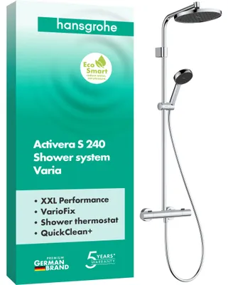 Produktbild von HANSGROHE 28078000 Activera S Showerpipe 240 1jet