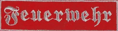 Produktbild von Aufnäher Patches - Feuerwehr - 04071/1 rot - Gr. ca. 11cm x 3cm