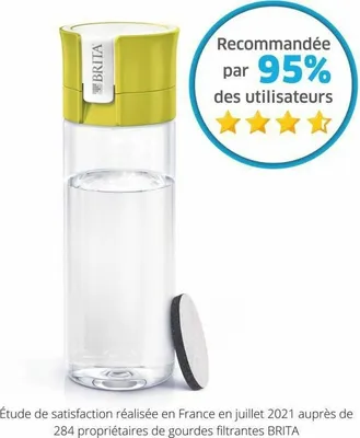 Produktbild von Brita Fill&Go Bottle Filtr Lime, Wasserfiltration Flasche, Limette, Transparent