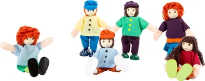 Produktbild von Small Foot 2955 Biegepüppchen-Set '6 Freunde', mehrfarbig, 6-teilig (1 Set)