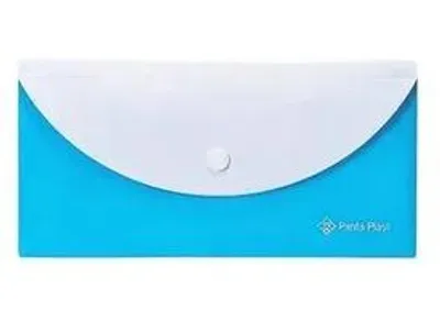 Obal na patent, 250x140 mm, PP, s dvomi vreckami, PANTA PLAST, neónovo modrá