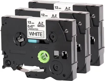 Produktbild von 3x Kompatible Brother Tze-231 TZ-231 Kompatibel für Brother P-touch Schriftbänder - Schwarz auf Weiß - 12mm x 8m