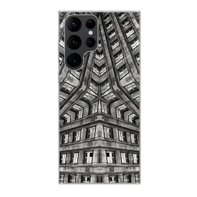 Produktbild von MuchoWow® Handyhülle Schutzhülle Hülle für Samsung Galaxy S22 Ultra Kunst - Schwarz - Weiß - Psychedelisch Silikon Softcase Handy Hülle - Abbildung