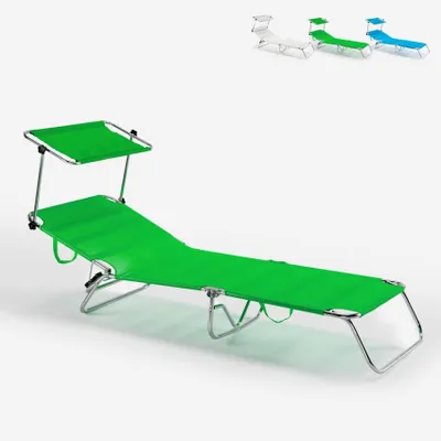 Produktbild von Strandbett Am Strand Strandbett Aluminium Klappbett Schwimmbad Cancun - Grün