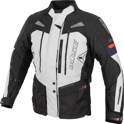 Produktbild von Büse Monterey wasserdichte Motorrad Textiljacke, hellgrau, 50