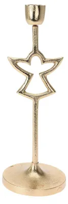 Produktbild von Goldfarbener Metall-Kerzenleuchter 18,5cm, Engel