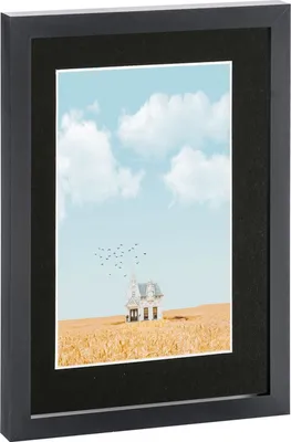 Produktbild von Nicola Spring Bilderrahmen mit A5-Passepartout – A4 (20,3 x 30,5 cm) – Schwarz/Schwarz