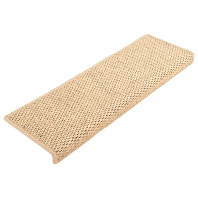 Immagine prodotto di Tappeti Adesivi Scale Aspetto Sisal 15pz 65x21x4cm Beige Chiaro