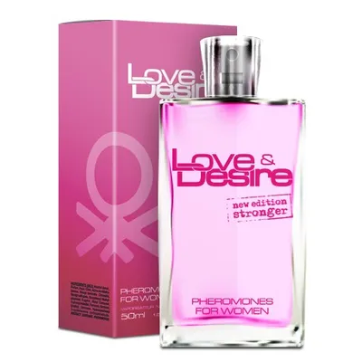 A bottle of perfume and its packaging are displayed against a white background.