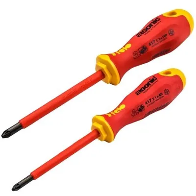Image de Jeu de tournevis Felo VDE, ERGONIC, 2 pces 414 2x1 Z1x80 / Z2 x 10